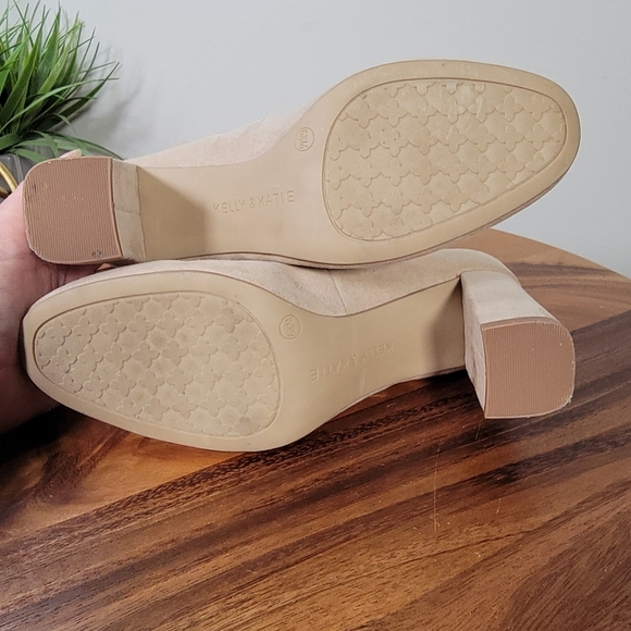 Kelly & Katie Liya Beige Block Heel Pumps Size 6.5 - Picture 13 of 17